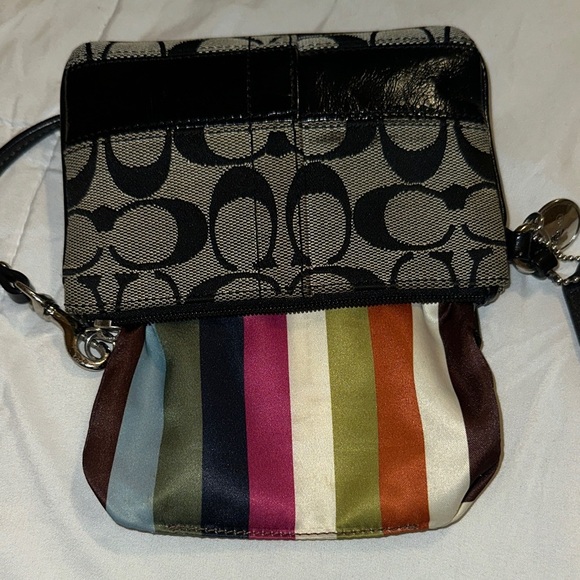Coach Signature Collection Black and Gray Mini Wristlet - Picture 7 of 7